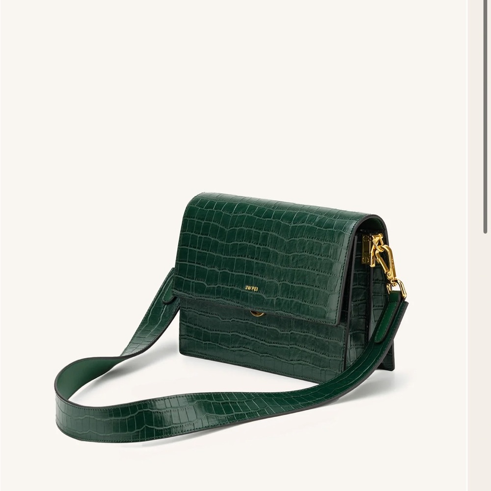 JW PEI Green Embossed Bag